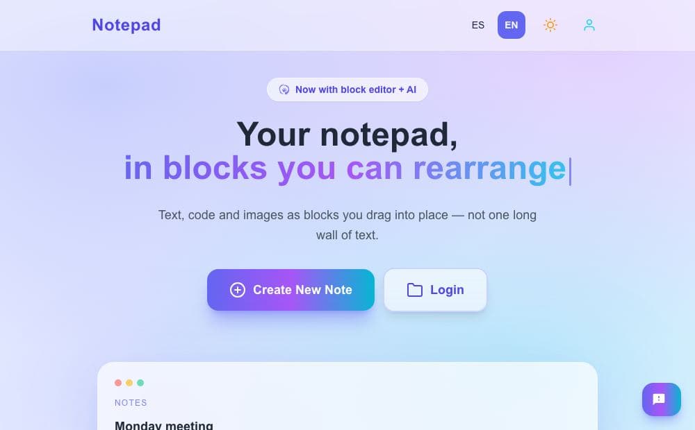 Preview de Notepad Project